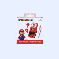 AURICULARES INALÁMBRICOS SUPER MARIO CON ESTUCHE DE CARGA DESLIZANTE Y LUZ LED