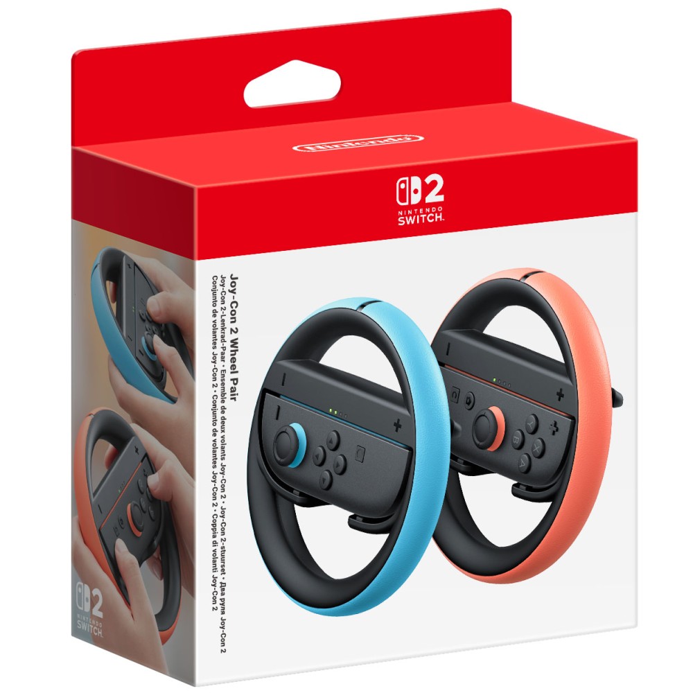 JOY-CON 2 WHEEL (2 UDS) 2 VOLANTES PARA NINTENDO SWITCH 2 VERSIÓN ESPAÑOLA GARANTÍA EUROPEA EU WARRANTY