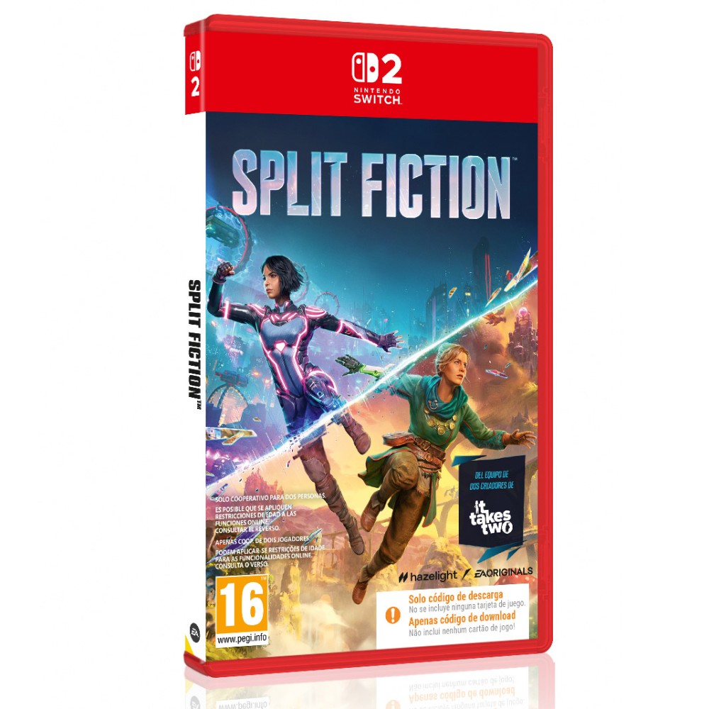 SPLIT FICTION SWITCH 2 CÓDIGO DE DESCARGA DIGITAL DE JUEGO COMPLETO PARA NINTENDO SWITCH 2 VERSIÓN ESPAÑOLA GARANTÍA EU