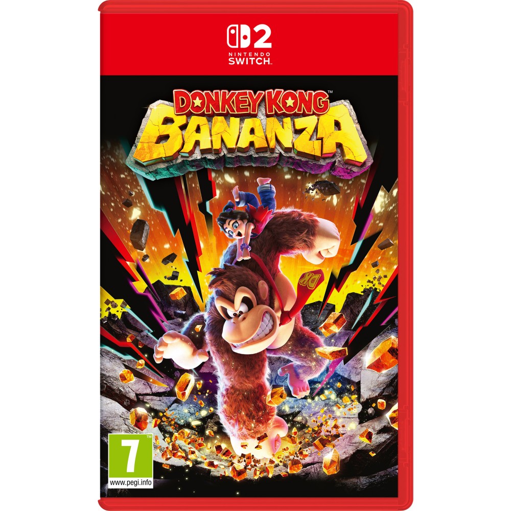 DONKEY KONG BANANZA SWITCH 2 JUEGO FÍSICO PARA NINTENDO SWITCH 2 VERSIÓN ESPAÑOLA GARANTÍA EUROPEA EU WARRANTY