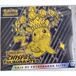 POKEMON CAJA ENTRENADOR ELITE CHISPAS FULGURAN ESCARLATA Y PÚRPURA CHISPAS FULGURANTES SV8 JCC POKEMON ESPAÑOL JUEGO DE CARTAS