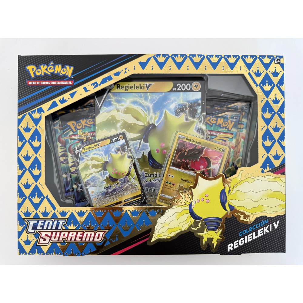 POKEMON BOX REGIELEKI V12.5 CENIT COLECCIÓN REGIELEKI V JCC POKEMON ESPAÑOL JUEGO DE CARTAS COLECCIONABLES
