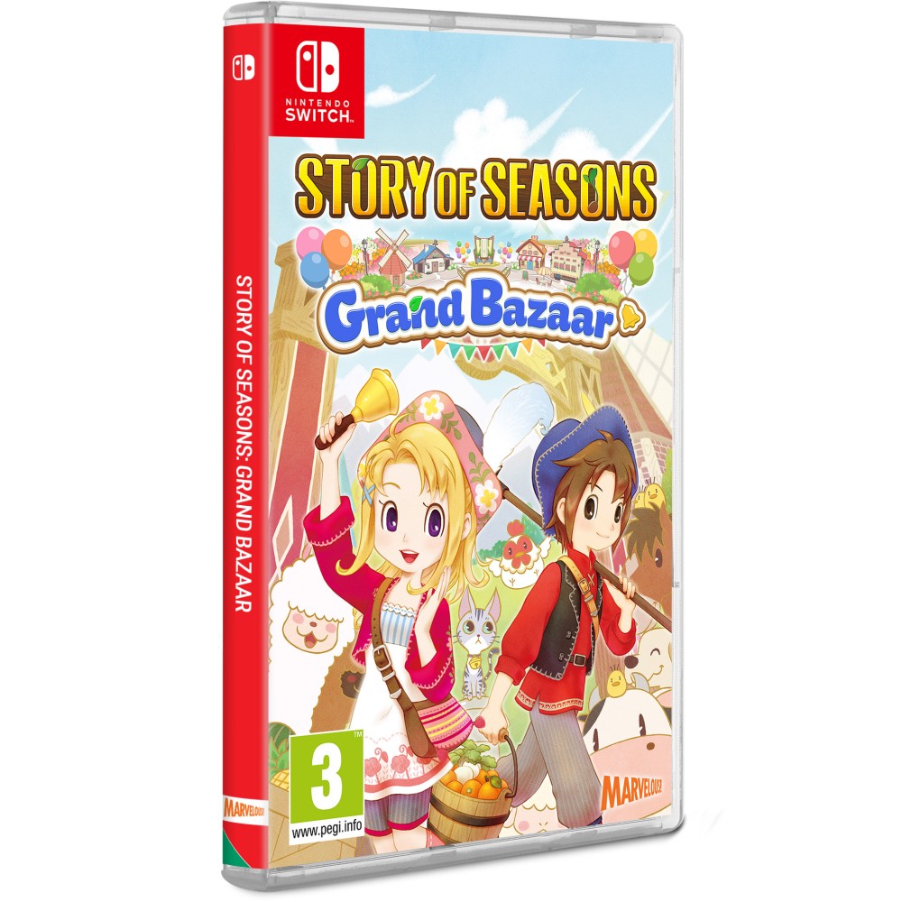STORY OF SEASONS GRAND BAZAAR SWITCH JUEGO FÍSICO PARA NINTENDO SWITCH VERSIÓN ESPAÑOLA GARANTÍA EUROPEA EU WARRANTY