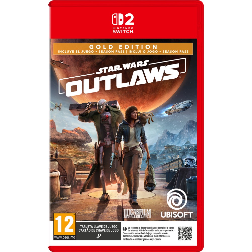 STAR WARS OUTLAWS GOLD EDITION SWITCH2 TARJETA LLAVE DE JUEGO PARA NINTENDO SWITCH 2 VERSIÓN ESPAÑOLA GARANTÍA EUROPEA