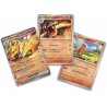 CARTAS POKÉMON PACK CHARIZARD EX 3 CARTAS HOLOGRÁFICAS DE PROMOCIÓN 1 FIGURA PARA EXHIBIR UNA CARTA Y 10 SOBRES DE MEJORA
