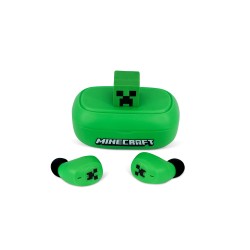 AURICULARES INALÁMBRICOS TRUE WIRELESS SOUND MINECRAFT CON ESTUCHE DE CARGA CON IMAGEN 3D Y LICENCIA OFICIAL MINECRAFT