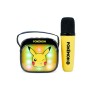 ALTAVOZ DE KARAOKE INALÁMBRICO CON MICRÓFONO Y LUCES LED PIKACHU POKEMON COMPATIBLE CON CUALQUIER FUENTE DE SONIDO BLUETOOTH