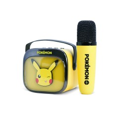 ALTAVOZ DE KARAOKE INALÁMBRICO CON MICRÓFONO Y LUCES LED PIKACHU POKEMON COMPATIBLE CON CUALQUIER FUENTE DE SONIDO BLUETOOTH