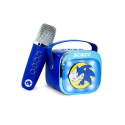 ALTAVOZ DE KARAOKE INALÁMBRICO CON MICRÓFONO Y LUCES LED SONIC COMPATIBLE CON CUALQUIER FUENTE DE SONIDO BLUETOOTH