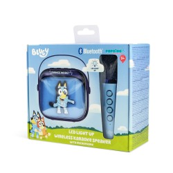 ALTAVOZ DE KARAOKE INALÁMBRICO CON MICRÓFONO Y LUCES LED BLUEY COMPATIBLE CON CUALQUIER FUENTE DE SONIDO BLUETOOTH