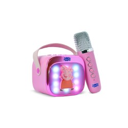 ALTAVOZ DE KARAOKE INALÁMBRICO CON MICRÓFONO Y LUCES LED PEPPA PIG COMPATIBLE CON CUALQUIER FUENTE DE SONIDO BLUETOOTH