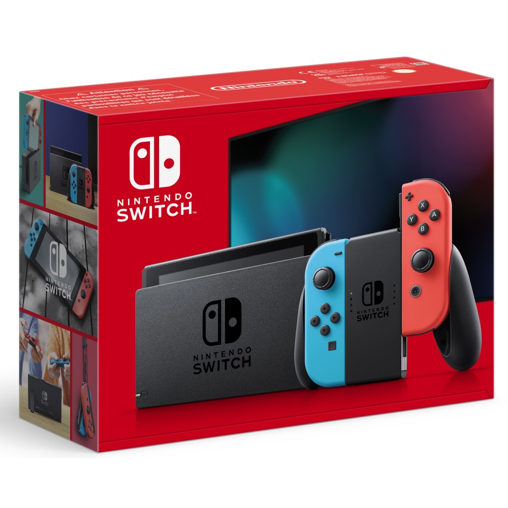 NINTENDO SWITCH NEON CONSOLA CON MANDOS AZUL Y ROJO