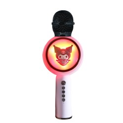 MICRÓFONO DE KARAOKE INALÁMBRICO CON LUCES LED KUROMI FUNCIONA CON CUALQUIER FUENTE DE SONIDO BLUETOOTH LICENCIA OFICIAL KUROMI