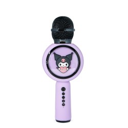 MICRÓFONO DE KARAOKE INALÁMBRICO CON LUCES LED KUROMI FUNCIONA CON CUALQUIER FUENTE DE SONIDO BLUETOOTH LICENCIA OFICIAL KUROMI