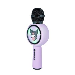 MICRÓFONO DE KARAOKE INALÁMBRICO CON LUCES LED KUROMI FUNCIONA CON CUALQUIER FUENTE DE SONIDO BLUETOOTH LICENCIA OFICIAL KUROMI