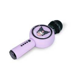 MICRÓFONO DE KARAOKE INALÁMBRICO CON LUCES LED KUROMI FUNCIONA CON CUALQUIER FUENTE DE SONIDO BLUETOOTH LICENCIA OFICIAL KUROMI