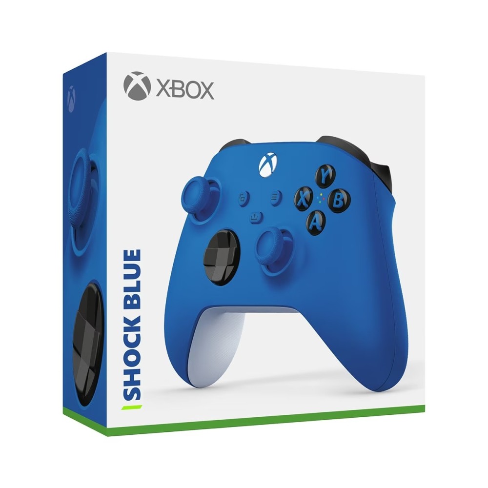 MANDO INALÁMBRICO XBOX COLOR SHOCK BLUE OFICIAL MICROSOFT COMPATIBLE CON XBOX SERIES X|S, XBOX ONE, WINDOWS, ANDROID E IOS