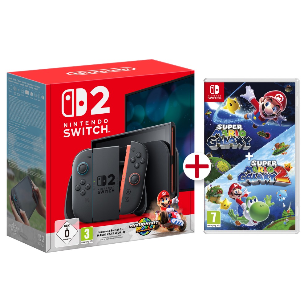 NINTENDO SWITCH 2 CON MARIO KART WORLD + SUPER MARIO GALAXY 1y2 VERSIÓN ESPAÑOLA