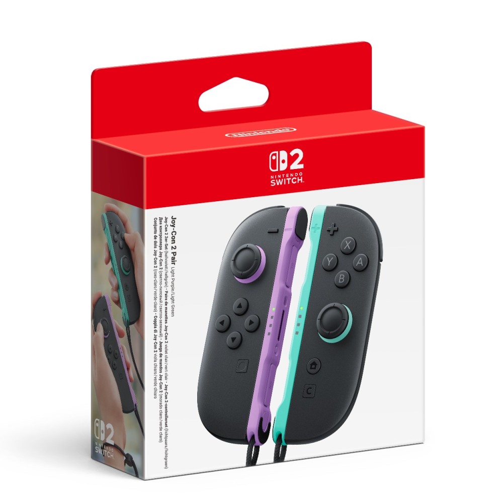 PREVENTA JOY-CON 2 PAREJA PÚRPURA/VERDE MANDOS PARA NINTENDO SWITCH 2 VERSIÓN ESPAÑOLA GARANTÍA EUROPEA EUROPEAN WARRANTY
