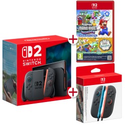 CONSOLA NINTENDO SWITCH 2 + JUEGO SUPER MARIO BROS WONDER NINTENDO SWITCH2 EDITION + PAREJA JOYCON 2 VERSIÓN ESPAÑOLA GARANT EU