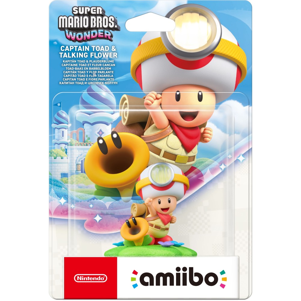 PREVENTA FIGURA AMIIBO CAPTAIN TOAD Y FLOR PARLANTE COLECCIÓN SUPER MARIO BROS WONDER VERSIÓN ESPAÑOLA GARANTÍA EUROPEA