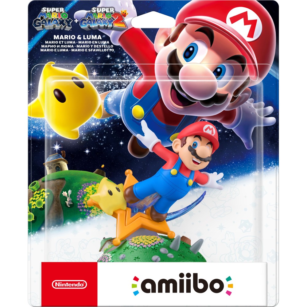 PREVENTA FIGURA AMIIBO MARIO Y LUMA MARIO Y DESTELLO COLECCIÓN SUPER MARIO GALAXY VERSIÓN ESPAÑOLA GARANTÍA EUROPEA EU WARRANTY