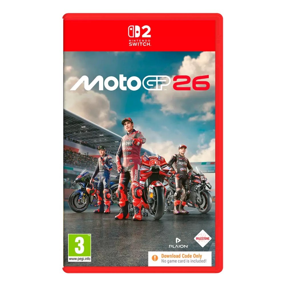 MOTOGP26 SWITCH2 CAJA CON CÓDIGO DESCARGA DIGITAL PARA NINTENDO SWITCH 2 VERSIÓN ESPAÑOLA GARANTÍA EUROPEA EU WARRANTY