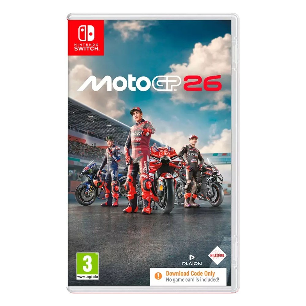 MOTOGP26 SWITCH CAJA CON CÓDIGO DE DESCARGA DIGITAL PARA NINTENDO SWITCH VERSIÓN ESPAÑOLA GARANTÍA EUROPEA EU WARRANTY