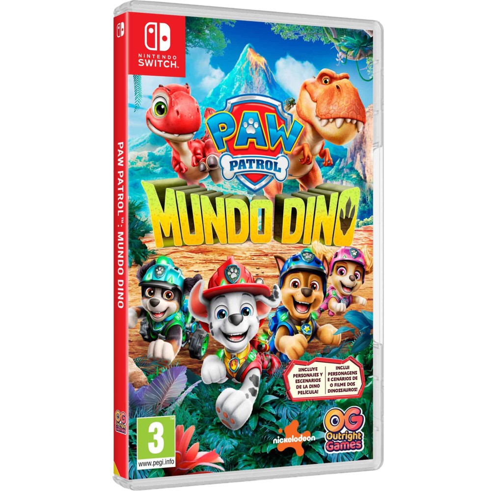 PREVENTA PAW PATROL MUNDO DINO SWITCH JUEGO FÍSICO DE LA PATRULLA CANINA PARA NINTENDO SWITCH VERSIÓN ESPAÑOLA GARANTÍA EUROPEA