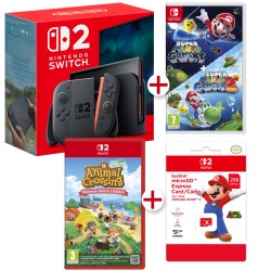 CONSOLA NINTENDO SWITCH 2 + ANIMAL CROSSING 2 + SUPER MARIO GALAXY 1Y2 + MicroSD EXPRESS CARD VERSIÓN ESPAÑOLA GARANTÍA EUROPEA