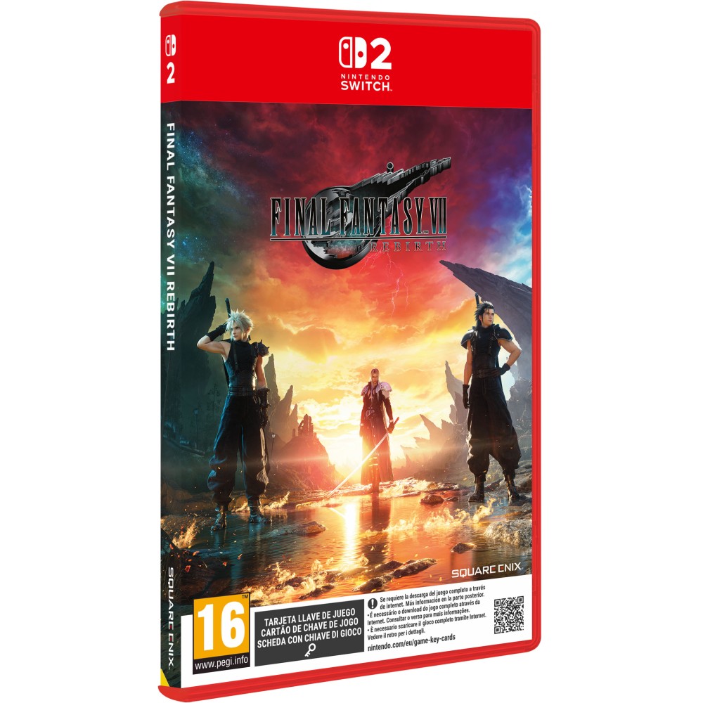 FINAL FANTASY VII REBIRTH SWITCH2 TARJETA LLAVE DE JUEGO PARA NINTENDO SWITCH 2 VERSIÓN ESPAÑOLA GARANTIA EUROPEA
