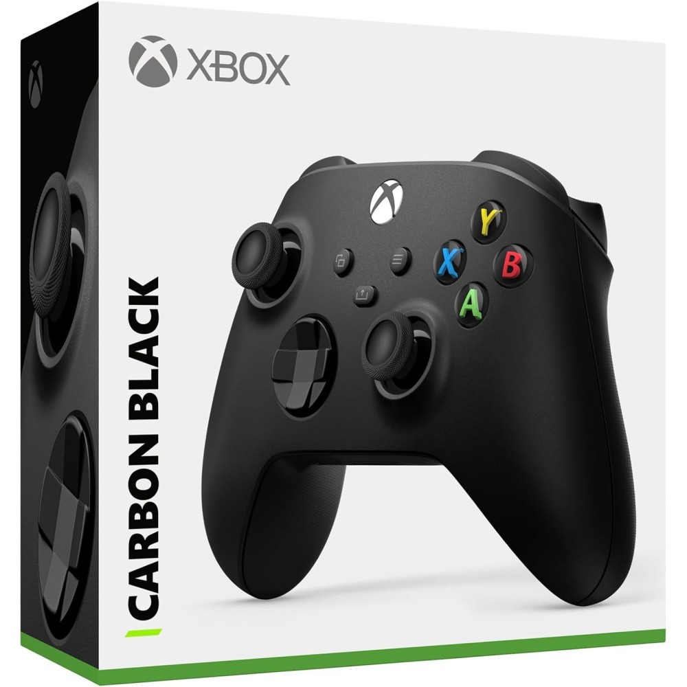 MANDO XBOX NEGRO CONTROLLER CARBON BLACK INALÁMBRICO VERSIÓN ESPAÑOLA GARANTÍA EUROPEA EUROPEAN WARRANTY