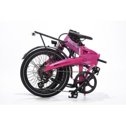 BICICLETA ELÉCTRICA PLEGABLE IBIZA RAINBOW PINK PANTHER LITTIUM COLOR ROSA CON BATERÍA DE 10,4 AH Y ACCESORIOS GARANTÍA EUROPEA