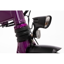 BICICLETA ELÉCTRICA PLEGABLE IBIZA RAINBOW DEEP PURPLE LITTIUM COLOR VIOLETA CON BATERÍA DE 10,4AH Y ACCESORIOS GARANTÍA EUROPEA