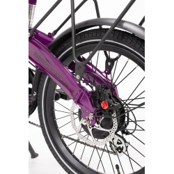 BICICLETA ELÉCTRICA PLEGABLE IBIZA RAINBOW DEEP PURPLE LITTIUM COLOR VIOLETA CON BATERÍA DE 10,4AH Y ACCESORIOS GARANTÍA EUROPEA