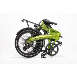 BICICLETA ELÉCTRICA PLEGABLE  IBIZA RAINBOW GREEN PEACE LITTIUM COLOR VERDE CON BATERÍA DE 10,4 AH Y ACCESORIOS GARANTÍA EUROPEA