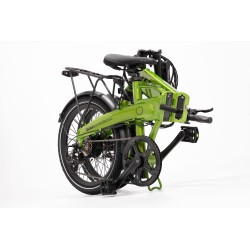 BICICLETA ELÉCTRICA PLEGABLE  IBIZA RAINBOW GREEN PEACE LITTIUM COLOR VERDE CON BATERÍA DE 10,4 AH Y ACCESORIOS GARANTÍA EUROPEA