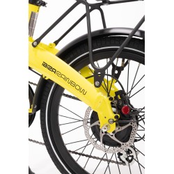 BICICLETA ELÉCTRICA PLEGABLE IBIZA RAINBOW YELLOW STONE LITTIUM COLOR AMARILLO CON BATERÍA DE 10,4 AH Y ACCESORIOS GARANTÍA EU