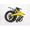 BICICLETA ELÉCTRICA PLEGABLE IBIZA RAINBOW YELLOW STONE LITTIUM COLOR AMARILLO CON BATERÍA DE 10,4 AH Y ACCESORIOS GARANTÍA EU