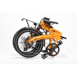 BICICLETA ELÉCTRICA PLEGABLE IBIZA RAINBOW ORANGE JUICE LITTIUM COLOR NARANJA CON BATERÍA DE 10,4 AH Y ACCESORIOS GARANTÍA EU
