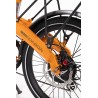 BICICLETA ELÉCTRICA PLEGABLE IBIZA RAINBOW ORANGE JUICE LITTIUM COLOR NARANJA CON BATERÍA DE 10,4 AH Y ACCESORIOS GARANTÍA EU