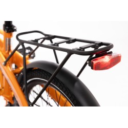 BICICLETA ELÉCTRICA PLEGABLE IBIZA RAINBOW ORANGE JUICE LITTIUM COLOR NARANJA CON BATERÍA DE 10,4 AH Y ACCESORIOS GARANTÍA EU
