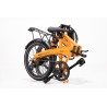BICICLETA ELÉCTRICA PLEGABLE IBIZA RAINBOW ORANGE JUICE LITTIUM COLOR NARANJA CON BATERÍA DE 10,4 AH Y ACCESORIOS GARANTÍA EU