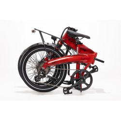 BICICLETA ELÉCTRICA PLEGABLE IBIZA RAINBOW RED CHILI LITTIUM COLOR ROJO Y BATERÍA CON DE 10,4 AH Y ACCESORIOS GARANTÍA EUROPEA