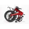 BICICLETA ELÉCTRICA PLEGABLE IBIZA RAINBOW RED CHILI LITTIUM COLOR ROJO Y BATERÍA CON DE 10,4 AH Y ACCESORIOS GARANTÍA EUROPEA