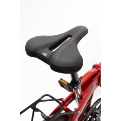 BICICLETA ELÉCTRICA PLEGABLE IBIZA RAINBOW RED CHILI LITTIUM COLOR ROJO Y BATERÍA CON DE 10,4 AH Y ACCESORIOS GARANTÍA EUROPEA
