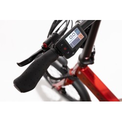 BICICLETA ELÉCTRICA PLEGABLE IBIZA RAINBOW RED CHILI LITTIUM COLOR ROJO Y BATERÍA CON DE 10,4 AH Y ACCESORIOS GARANTÍA EUROPEA