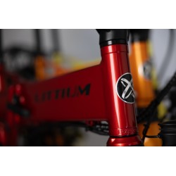 BICICLETA ELÉCTRICA PLEGABLE IBIZA RAINBOW RED CHILI LITTIUM COLOR ROJO Y BATERÍA CON DE 10,4 AH Y ACCESORIOS GARANTÍA EUROPEA