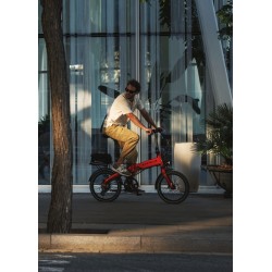 BICICLETA ELÉCTRICA PLEGABLE IBIZA RAINBOW RED CHILI LITTIUM COLOR ROJO Y BATERÍA CON DE 10,4 AH Y ACCESORIOS GARANTÍA EUROPEA