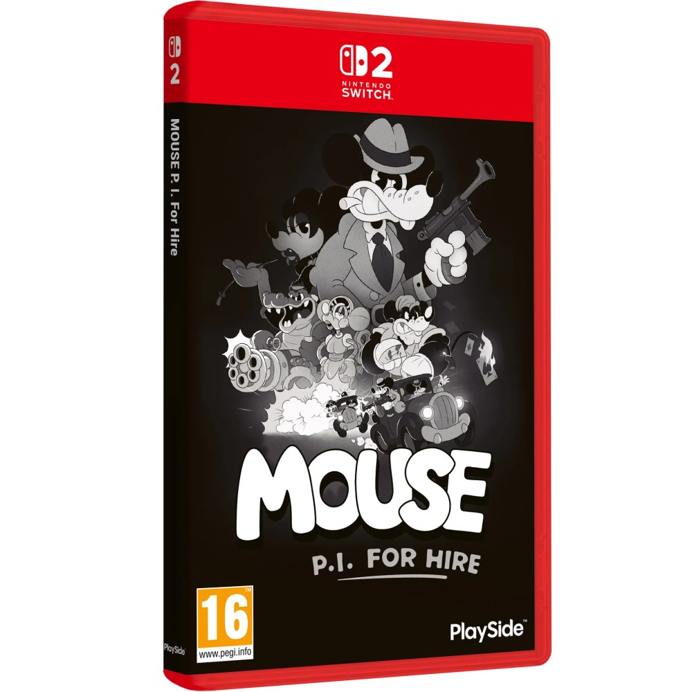 MOUSE: P.I. FOR HIRE SWITCH2 JUEGO FÍSICO PARA NINTENDO SWITCH 2 VERSIÓN ESPAÑOLA GARANTÍA EUROPEA EUROPEAN WARRANTY